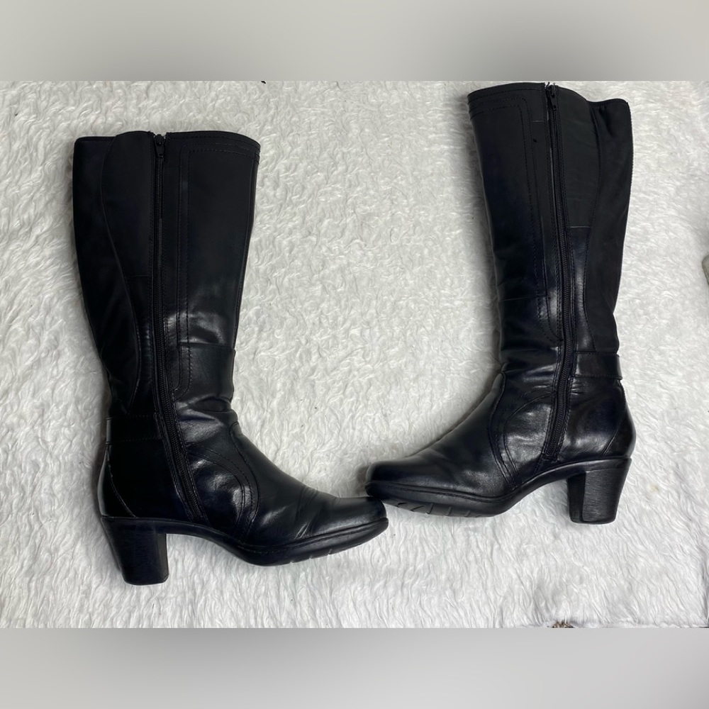 Clarks leather tall boots size 8M - Picture 4 of 10